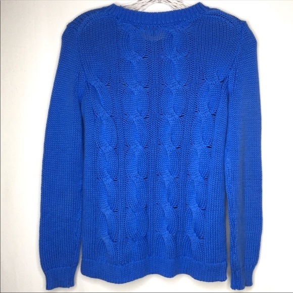 5/$25 J. Crew cable knit chunky sweater XXS Extra Small lilac cozy comfy layer - Picture 3 of 7